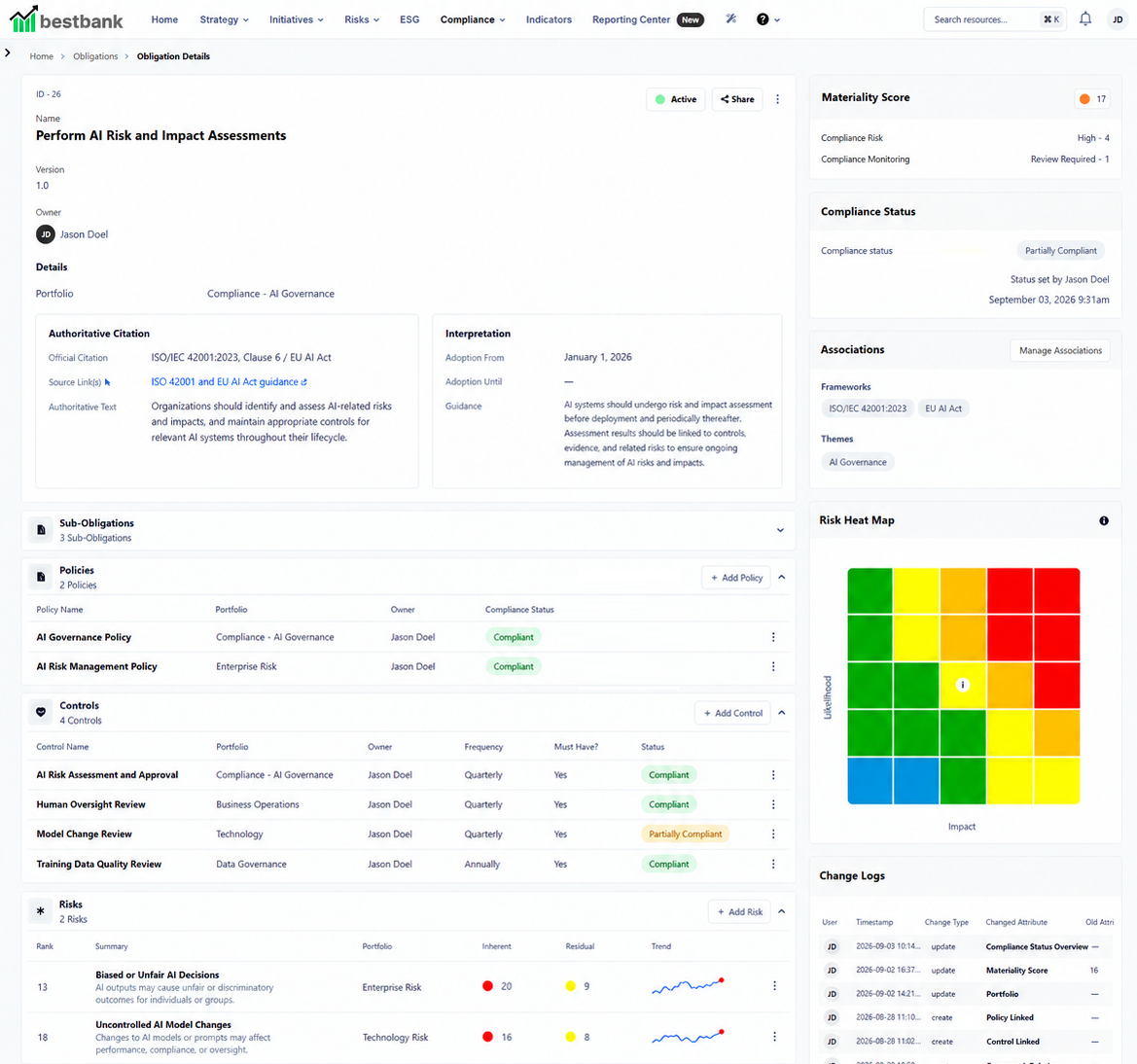 Connect controls to the program in Essential Compliance